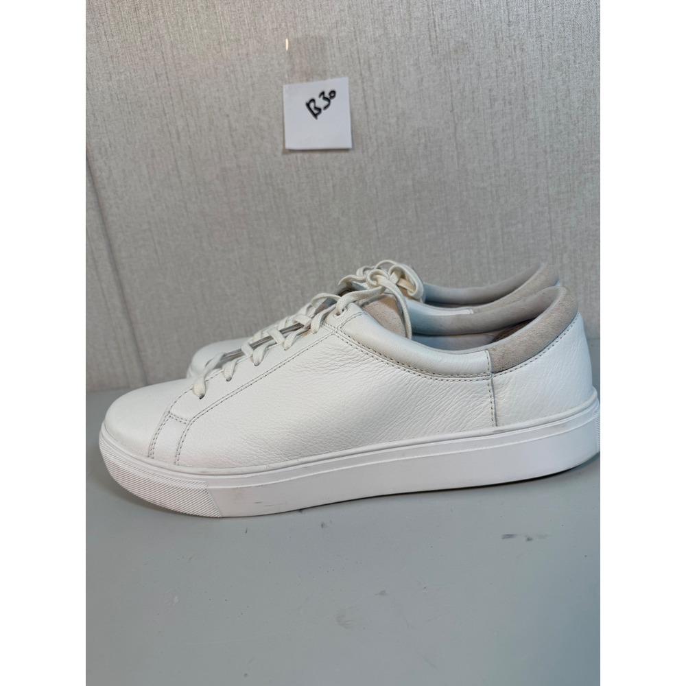UGG Men's Baysider Low Weather Sneaker White Leather Size 14‎